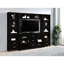 Meuble de rangement contemporain de style cappuccino - Tour multimédia Neatly Organize Your Space : 4 étagères et 2 tiroirs pour un rangement optimal