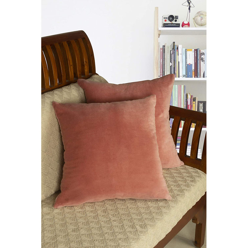 Cotton Pillow Cover, 16" x 16", Dusty Rose
