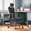 Ergonomic Office Chair, with Adjustable Headrest and Lumbar Support, High Back-244411675