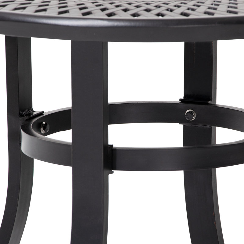 Hartzler Round Metal Outdoor Side Table