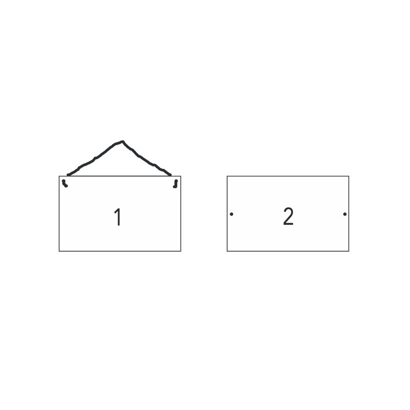 Plaque d'adresse sur 2 lignes Home Wall, 2 trous pour suspension, H 6 po x l 12 po
