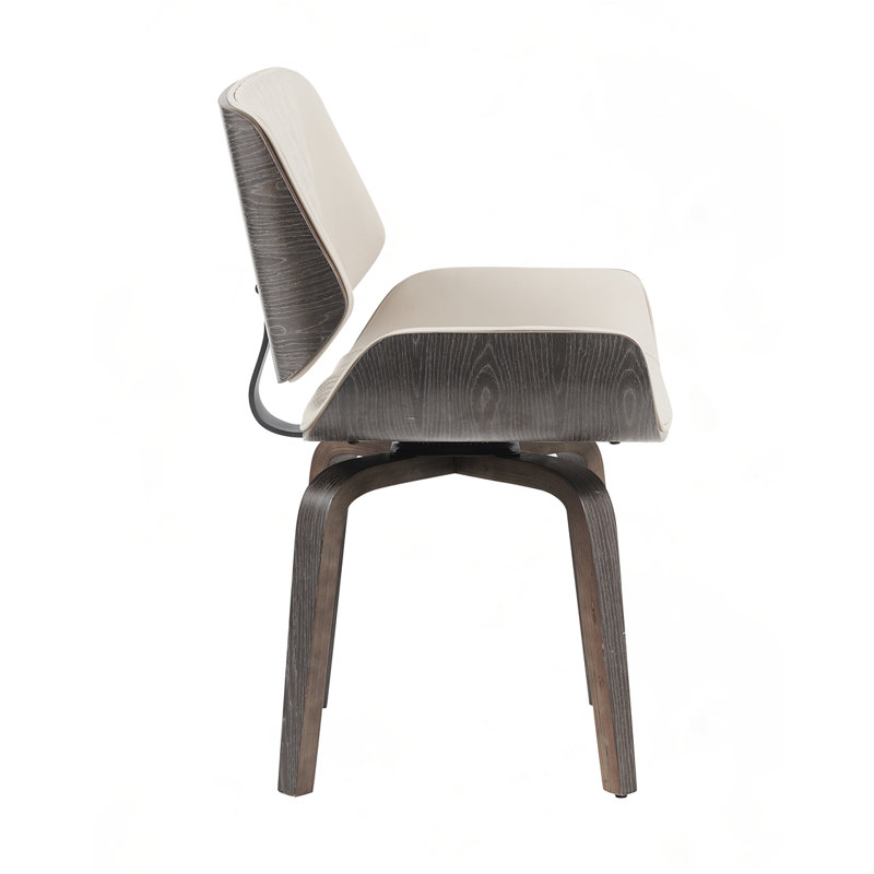 Chaise de salle à manger moderne pivotante à 360 ° (ensemble de 2), Beige