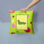 Coussin décoratif intérieur/extérieur vert teckel pois
