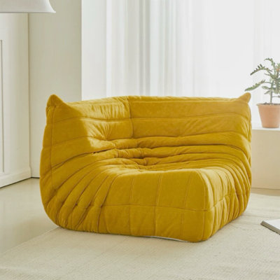 Large Faux Leather Bean Bag Lounger