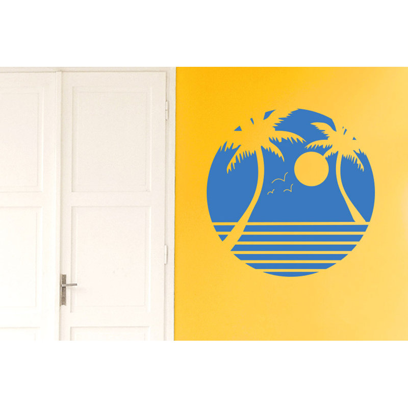 Nautical & Beach Non-Wall Damaging Wall Decal, Blue