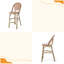 Tabouret de bar d'extérieur en polyuréthane léger de 29,5 po avec structure en aluminium (ensemble de 2)-129479391