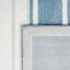 Starner Striped Handmade Tufted Wool Ivory/Light Blue Area Rug-1408051810