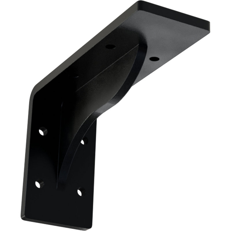 Support en acier Embrey, Noir thermolaqué, H 3,75 po x l 2 po x P 6 po