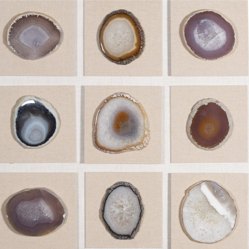 Assortiment de décoration murale tranche d'agate