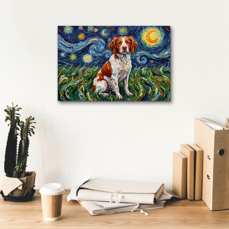  «Brittany Starry Night» par Rich Monet, art mural sur toile, 18 po x 12 po, 18 po x 12 po
