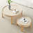 Modern simple log cream style coffee table