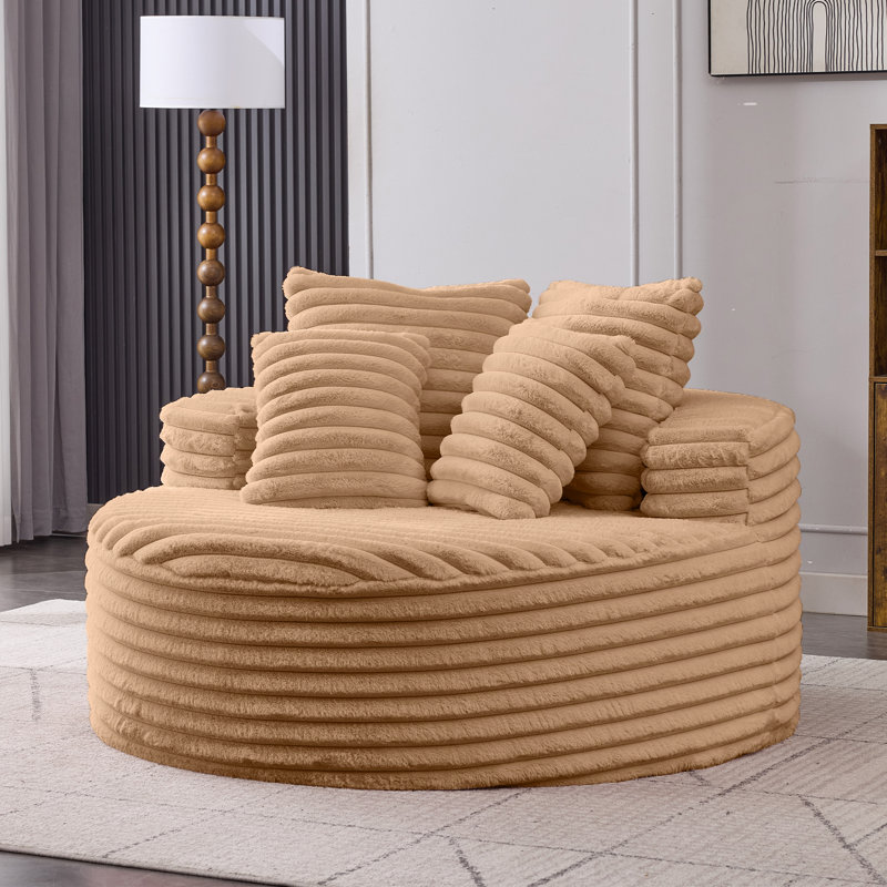 Upholstered Chaise Lounge, Coffee