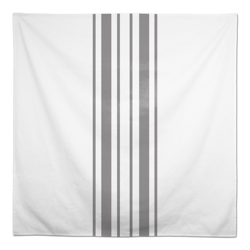Mcbeth Striped Square Tablecloth, Gray