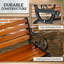 Banc de jardin extérieur, causeuse de patio en bois d'aluminium, couleur teck