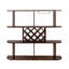 Casier à vin mural rustique multifonctionnel à 3 niveaux avec porte-verres, idéal pour le bar, la salle à manger et le rangement. Panneaux de particules de noyer, profondeur : 120 cm, largeur : 23,5 cm, hauteur : 103,5 cm, poids : 22,2 kg
