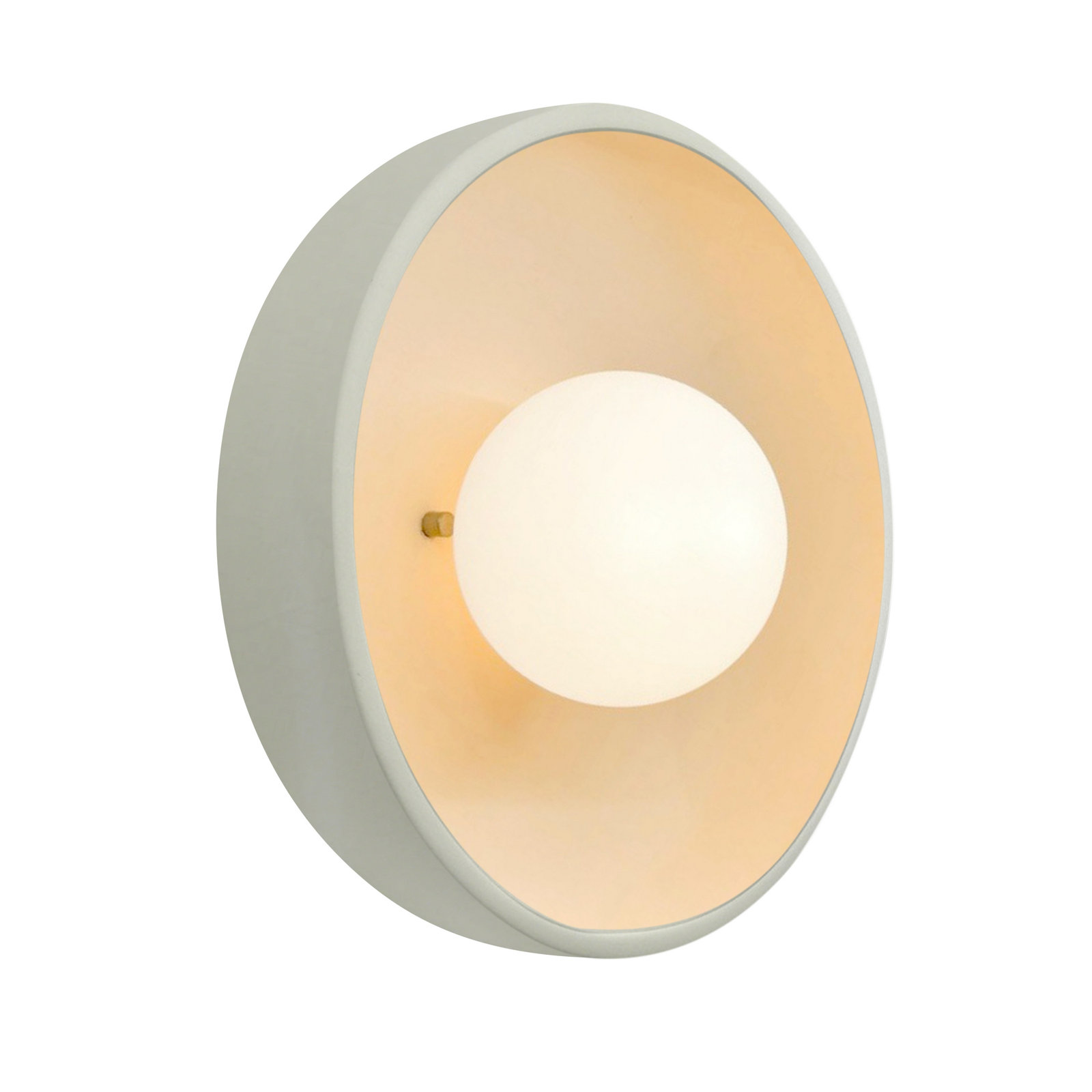 Single Light Ceramic Flush Mount Sconce, Matte White