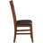 Hayley 19'' H Faux Leather Upholstered Walnut Side Chair