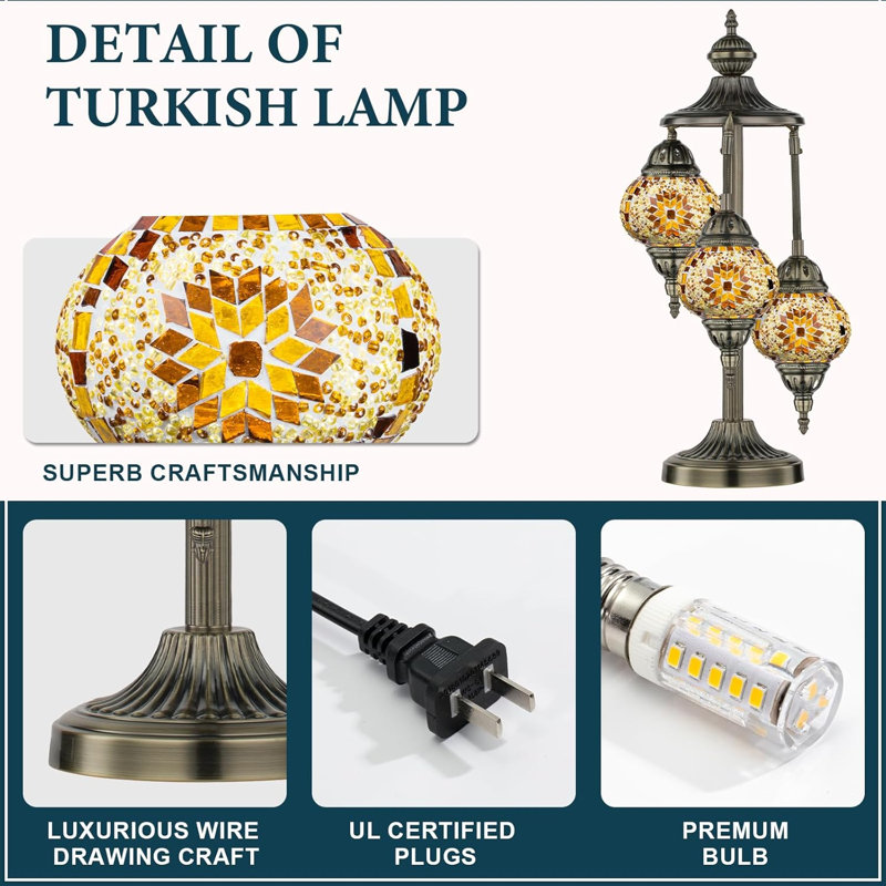 Circular Moroccan Table Lamp