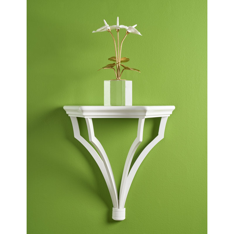 Diamond Metal Accent Shelf, White