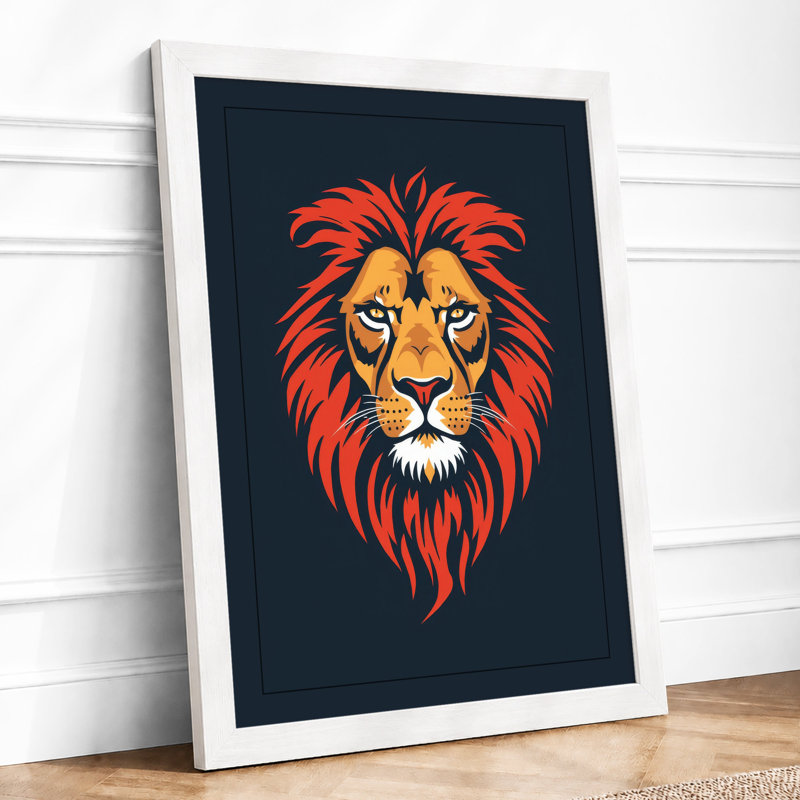 Lion's Crown Modern - Print, A1 - 84.1 x 59.4 cm, White