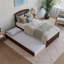 Lit plateforme en bois massif Lamari avec pied de lit et lit gigogne-2020591150-2020591151