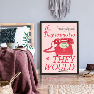 Z Studio Vintage Phone Motivational Wall Art Poster Encouragement Art Printing Wall Decor Inspirational Wall Art For Dorm Room, Office 12 x 16 Inch BL