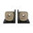 6" Donn Brown Quartz Resin Bookends, 2-Pieces