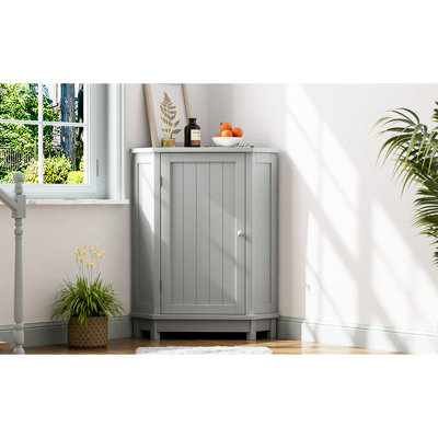 Élégante armoire de salle de bain grise