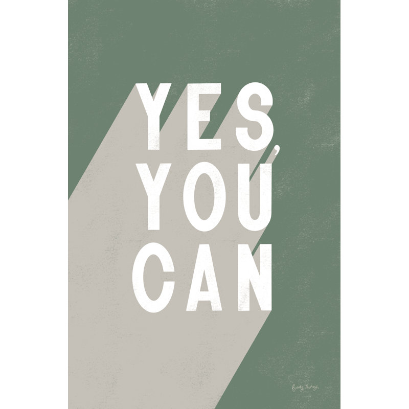 Yes You Can Sage by Becky Thorns - Wrapped Canvas Print, 122cm H x 81cm W
