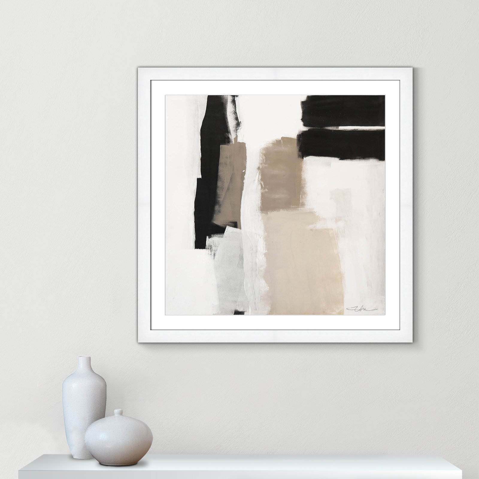 Earth Scapes II Print, 33.5" H x 33.5" W x 1.25" D, White Cube Framed
