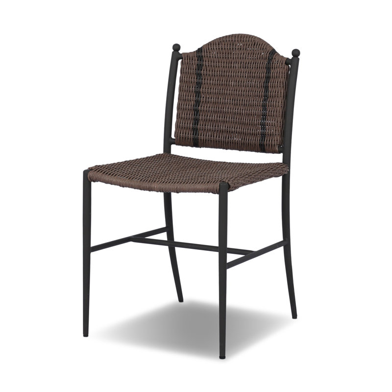 Abel Outdoor Dining Side Chair, Tanned Weave