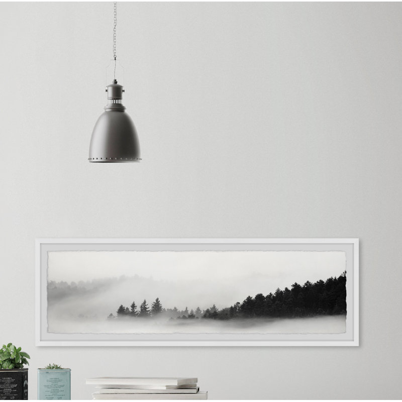 Foggy Mountain Top - Single Picture Frame Panoramic Print, 38cm H x 114cm W x 3.81cm D
