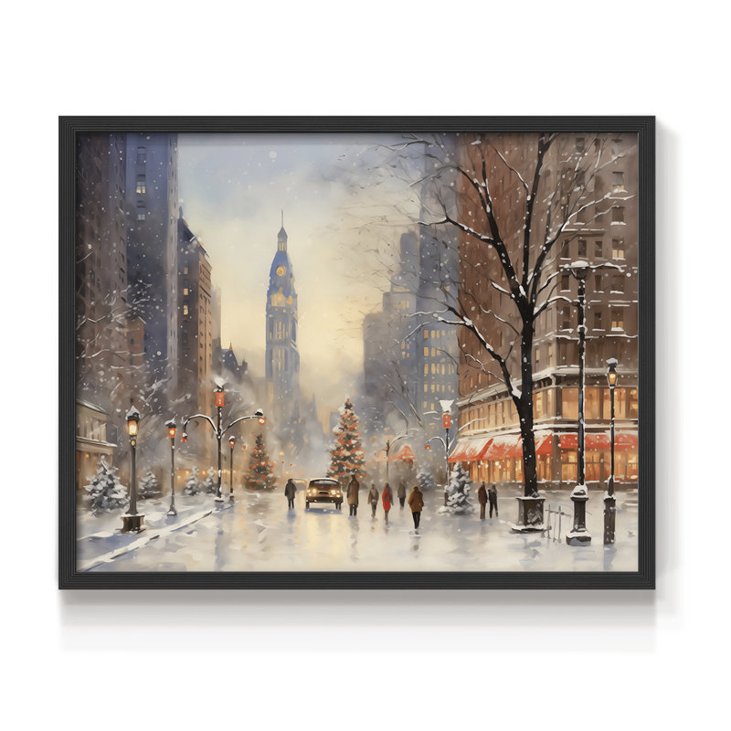 Chirstmas Art-CCCLII -Framed Print - Restickable, H 8 po x l 10 po, Noir, noir, noir, noir