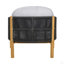 Fauteuil club d'extérieur en bois, corde avec coussin, ensemble de 2-1688954169