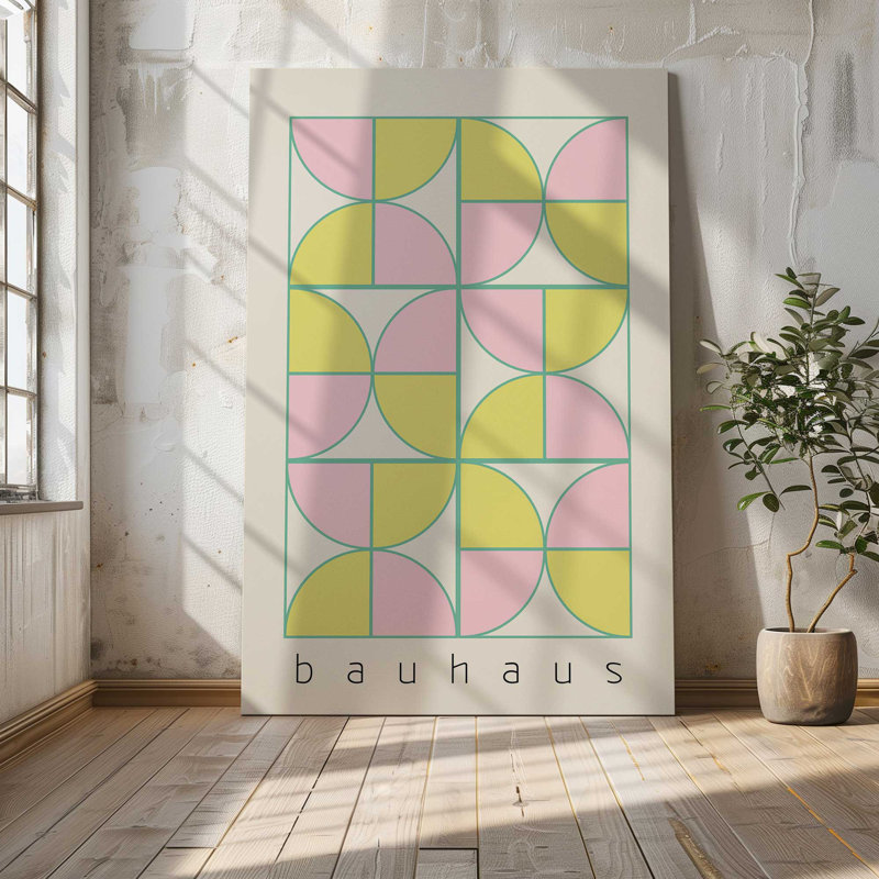 «Bauhaus Pastel Play», grande impression sur toile, H 54 po x l 36 po
