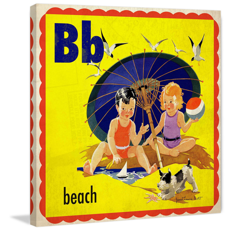 «Beach», reproduction sur toile tendue, 40 po x 40 po