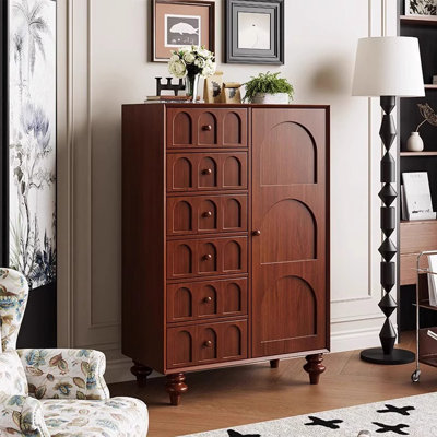 Medieval style simple entrance storage cabinet