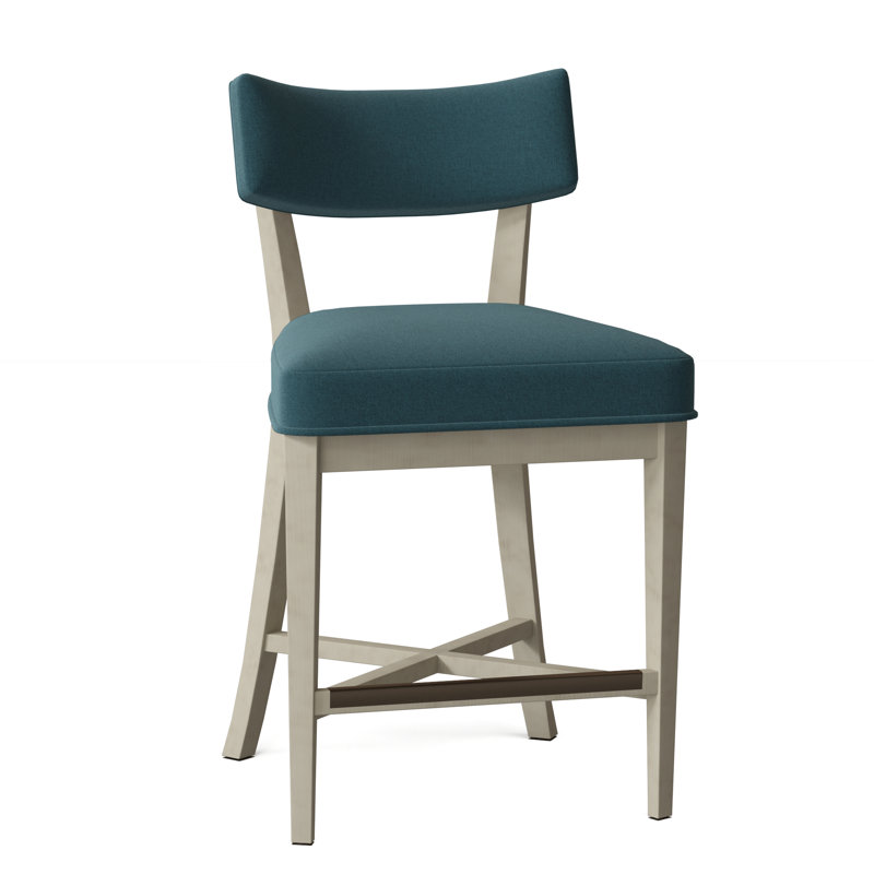 Juliet Upholstered Stool with Solid Wood Frame, Straw (3162 08), Montego Bay, Counter Stool (25.5" Seat Height)
