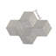 Carreau de marbre hexagonal naturel, 1 boîte, 12 pièces