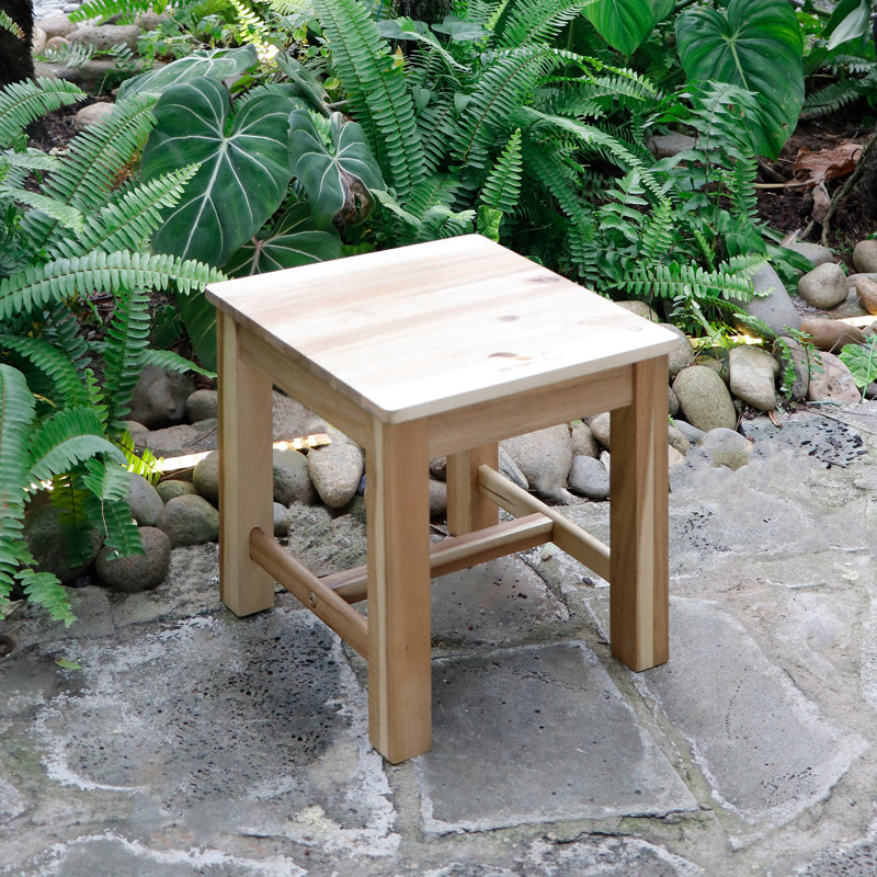 Tabouret d'appoint en bois d'acacia massif, Naturel