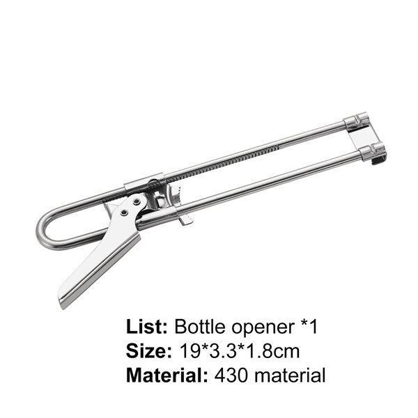 430 Stainless Steel Jar Bottle Opener, Can Openers Adjustable