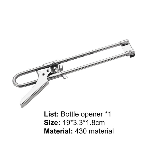 Bottle Opener, Adjustable Multifunctional Stainless Steel Can Opener,  Manual Jar Bottle Opener Kitchen Accessories,Easy-open Adjustable Jar  Opener