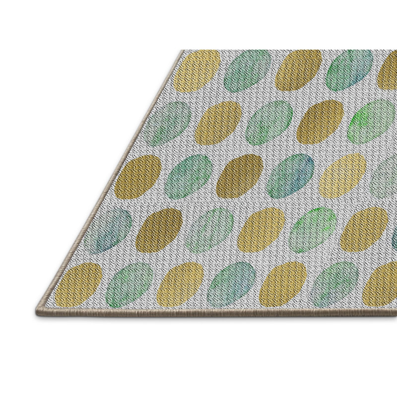 Polka Dots Indoor Rug, Rectangle 5' x 7'