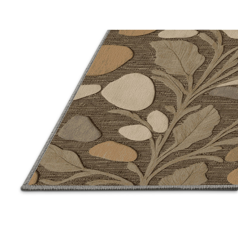 Tapis brun lavable à la machine, Rectangle 2 pi x 3 pi