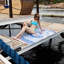 Serviette de plage en peshtemal turque 100% coton 40 x 70 pouces Sailor Girl