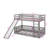 Twin Over Twin Bunk Bed With Slide And Ladder Wood Bed-1637892792