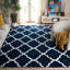 Tapis bleu / blanc Danesha-1119375387