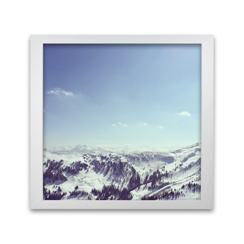 The Alps 2 1 Piece Single Picture Frame Wall Art, 50 cm H x 50 cm W, White