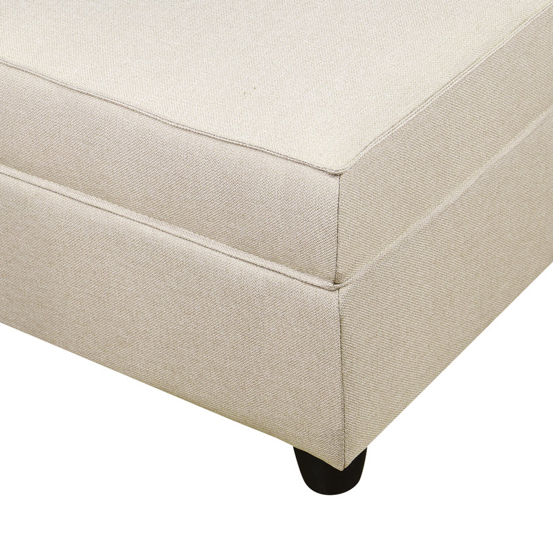 Valori 63'' Linen Arm Modular Sectional Sofa with Storage Seat, Beige Linen Blend