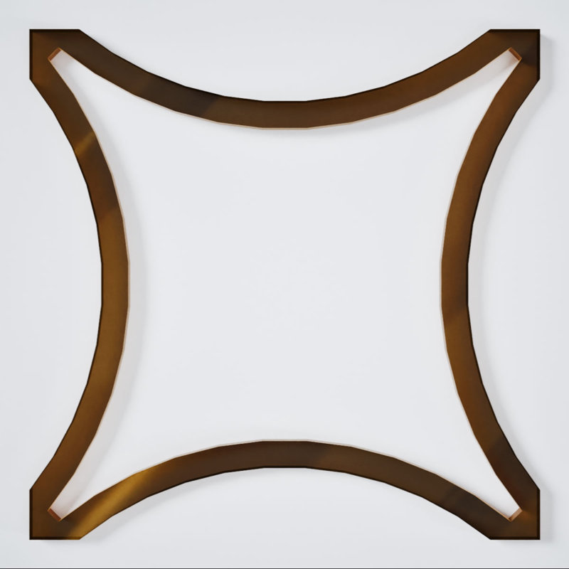 Très petits panneaux muraux décoratifs en acrylique lille, l 7 3/8 po x H 7 3/8 po x T 1/8 po, 7.38" H x 7.375" W x 0.125" D